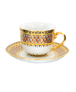 แก้วกาแฟเบญจรงค์หูหวาย ครึ่งลาย ลายดอกเล็กหลายลาย แก้วกาแฟเบญจรงค์หูหวาย ครึ่งลาย ลายดอกเล็กหลายลาย