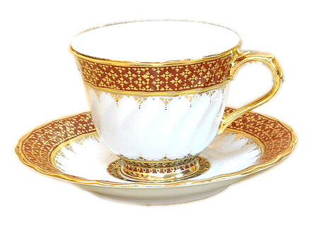 แก้วกาแฟ ทรงพริ้ว ลายพิกุลทอง แก้วกาแฟ ทรงพริ้ว ลายพิกุลทอง