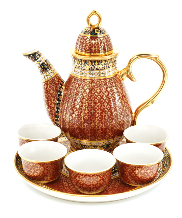 Cherry tea set medium size Pi Kul Tong pattern