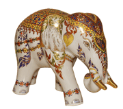 ช้างโชว์ เบญจรงค์ ลายกนก ขนาดสูง 8 นิ้ว - Click Image to Close