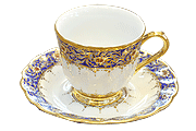 แก้วกาแฟเล็ก ทรงพริ้ว จักรีลายครึ่ง แก้วกาแฟเล็ก ทรงพริ้ว จักรีลายครึ่ง