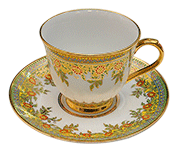 แก้วกาแฟ ลายจักรีพริ้ว ครึ่งใบ แก้วกาแฟ ลายจักรีพริ้ว ครึ่งใบ