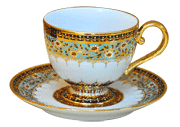 แก้วกาแฟเบญจรงค์ ทรงยอร์ค ลายจักรี แก้วกาแฟเบญจรงค์ ทรงยอร์ค ลายจักรี