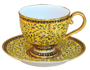 แก้วกาแฟเบญจรงค์ ทรงยอร์ค ลายจักรีเต็มใบ แก้วกาแฟเบญจรงค์ ทรงยอร์ค ลายจักรีเต็มใบ