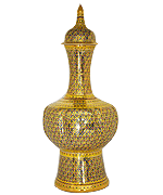 Sukhothai long neck jar, 18 inch height, Key-Yark shiny skin.