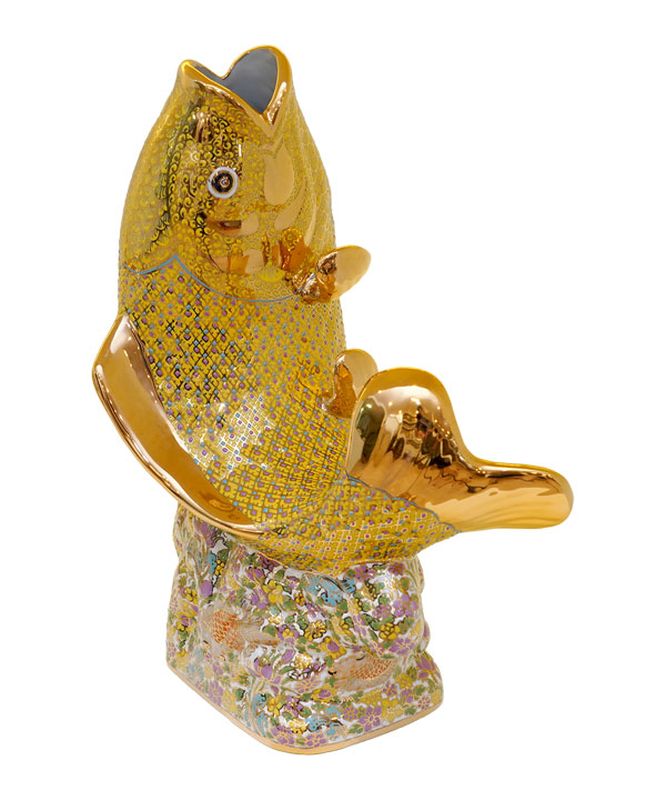 แจกันปลากระโดด สูง 10 นิ้ว  แจกันปลากระโดด สูง 10 นิ้ว